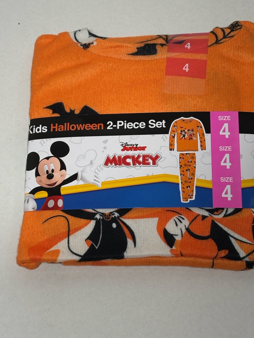 Disney Kids Halloween 2-Piece Pajama Set - Orange - Size 4